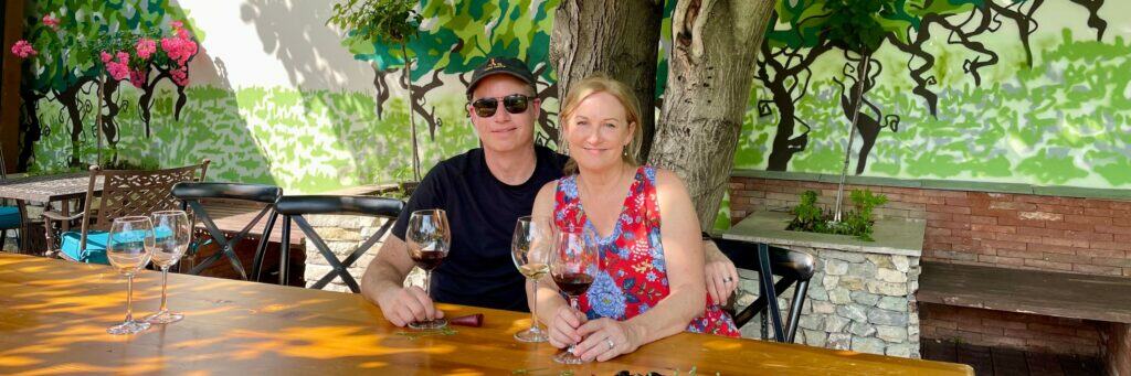 enjoying wine in Georgia