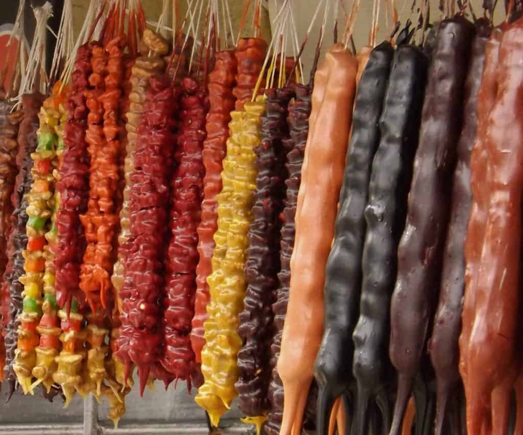 churchkela, strings of candied walnuts, in Georgia