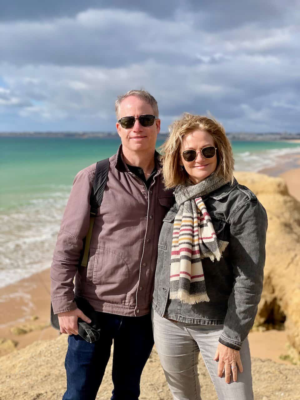 Mark and Monica in the Algarve, Portugal in 2021
