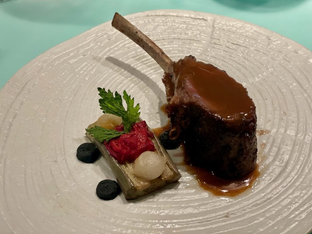 Lamb at Test Kitchen on Virgin Voyage ship