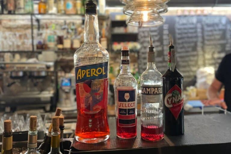 Italian spritz cocktails - Aperol, Select, Campari and Cynar