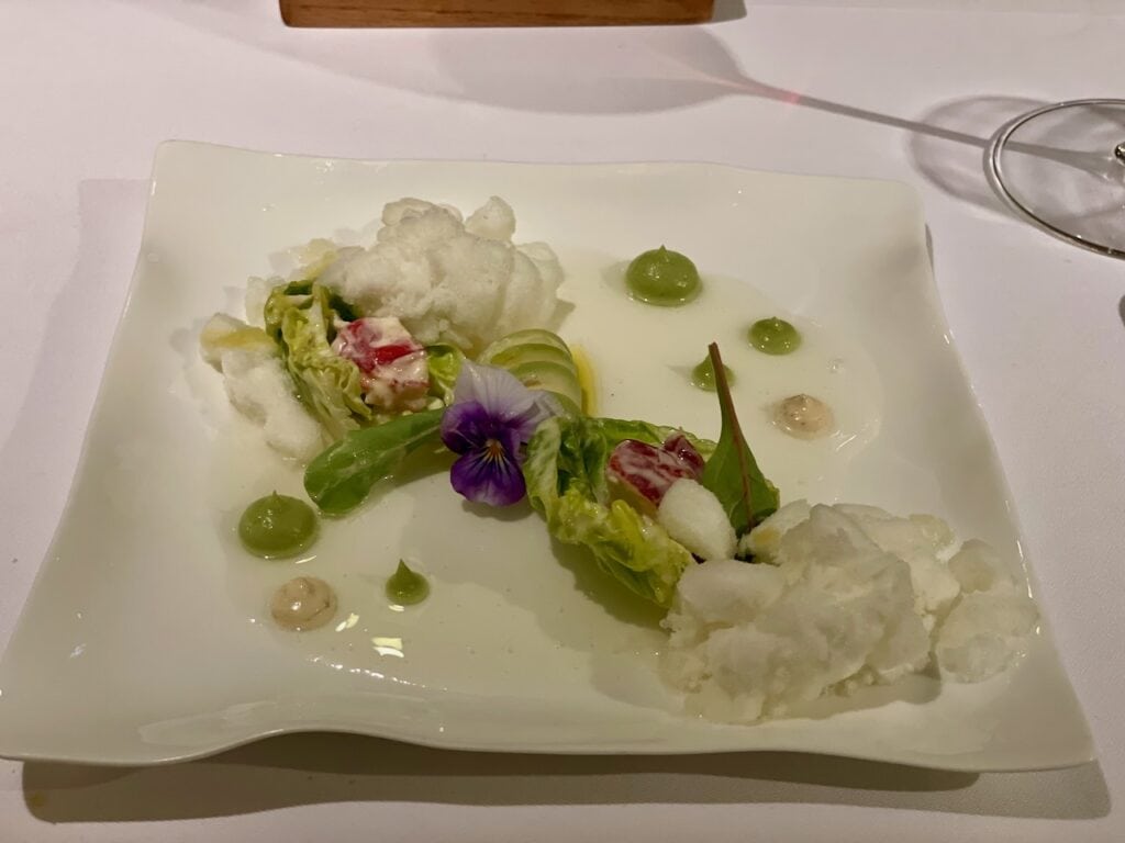 Lupin bean, “ajo blanco” and horse mackerel at Belcanto in Lisbon