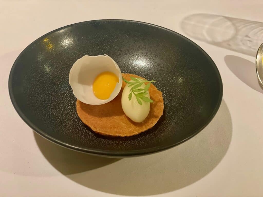 Sweet egg cream and lemon at Belcanto in Lisbon