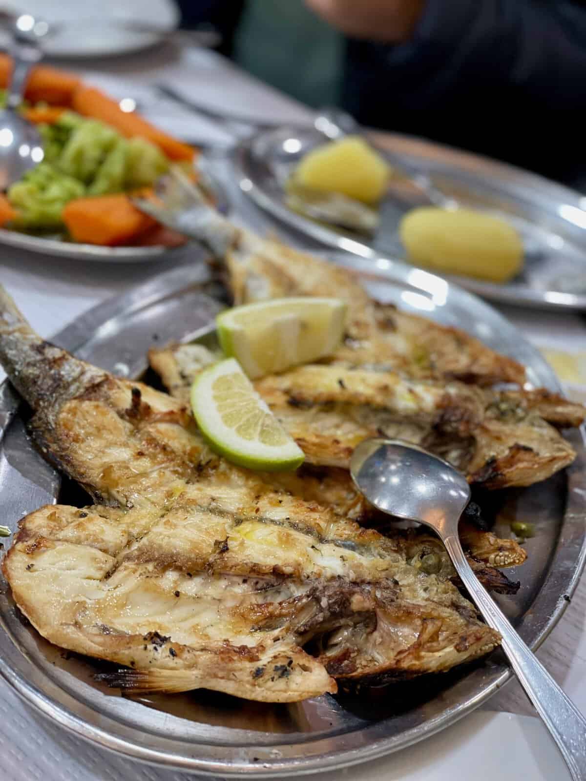 Grilled Sea Bass in Lisbon