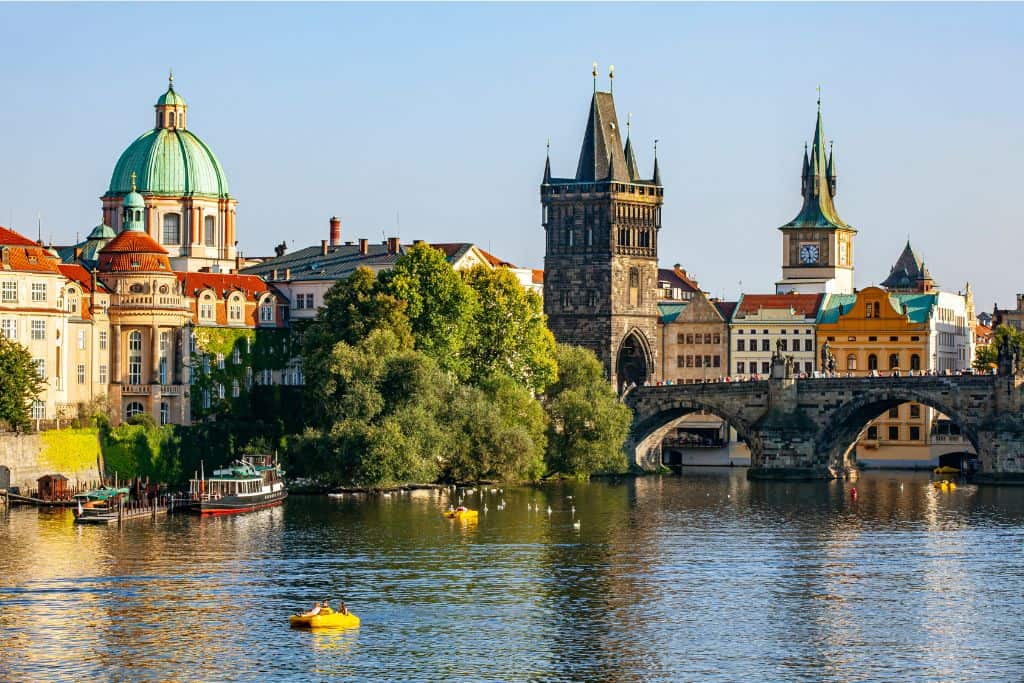 Stunning architecture, rich history and beautiful bridges over the Vltava River imbue Prague with romance.