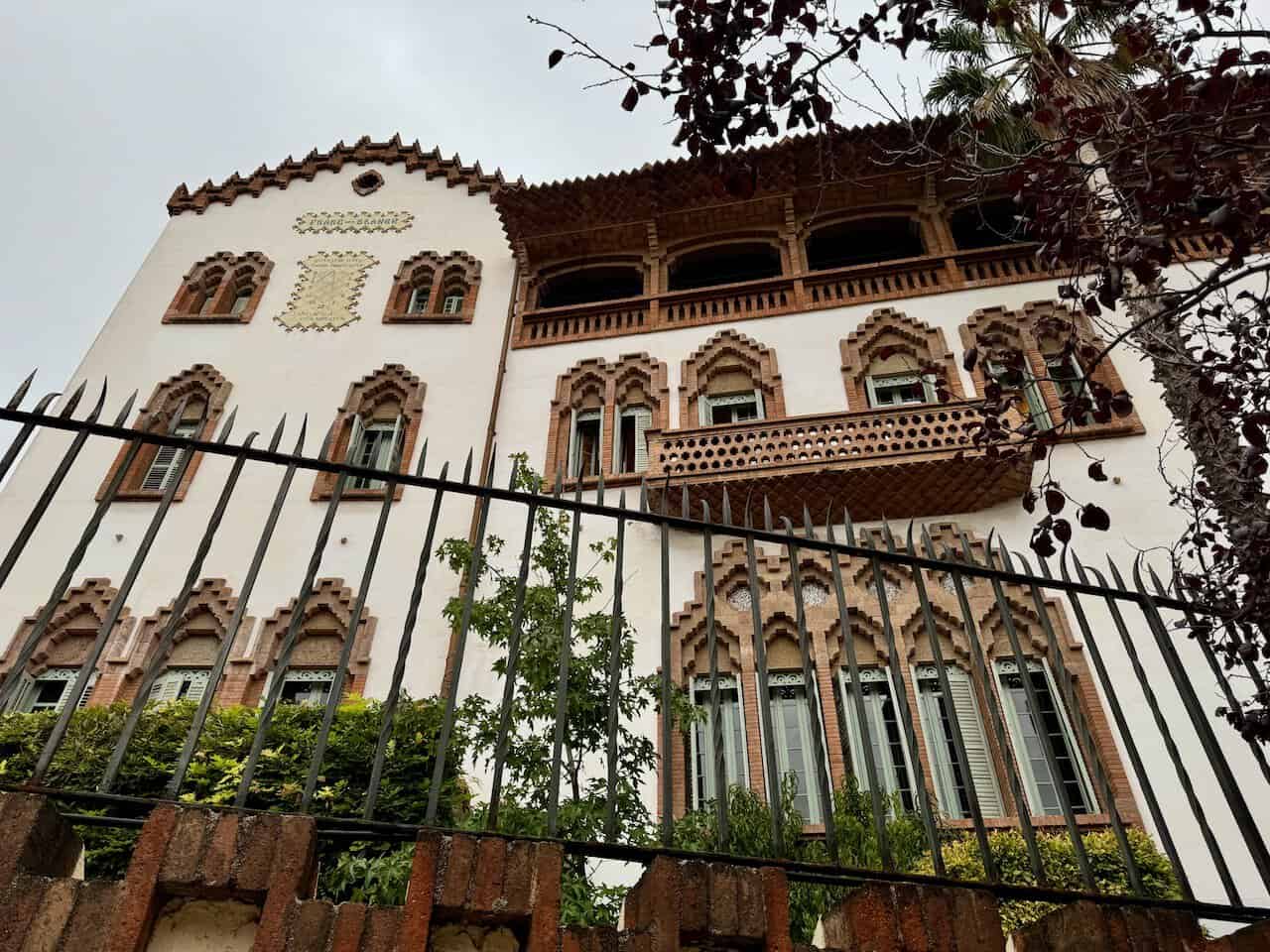 Exterior of Casa Roviralta, neo-Gothic architecture in Barcelona's Eixample neighborhood
