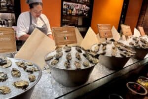 Oysters on ice at one of Bangkok's most lavish buffets