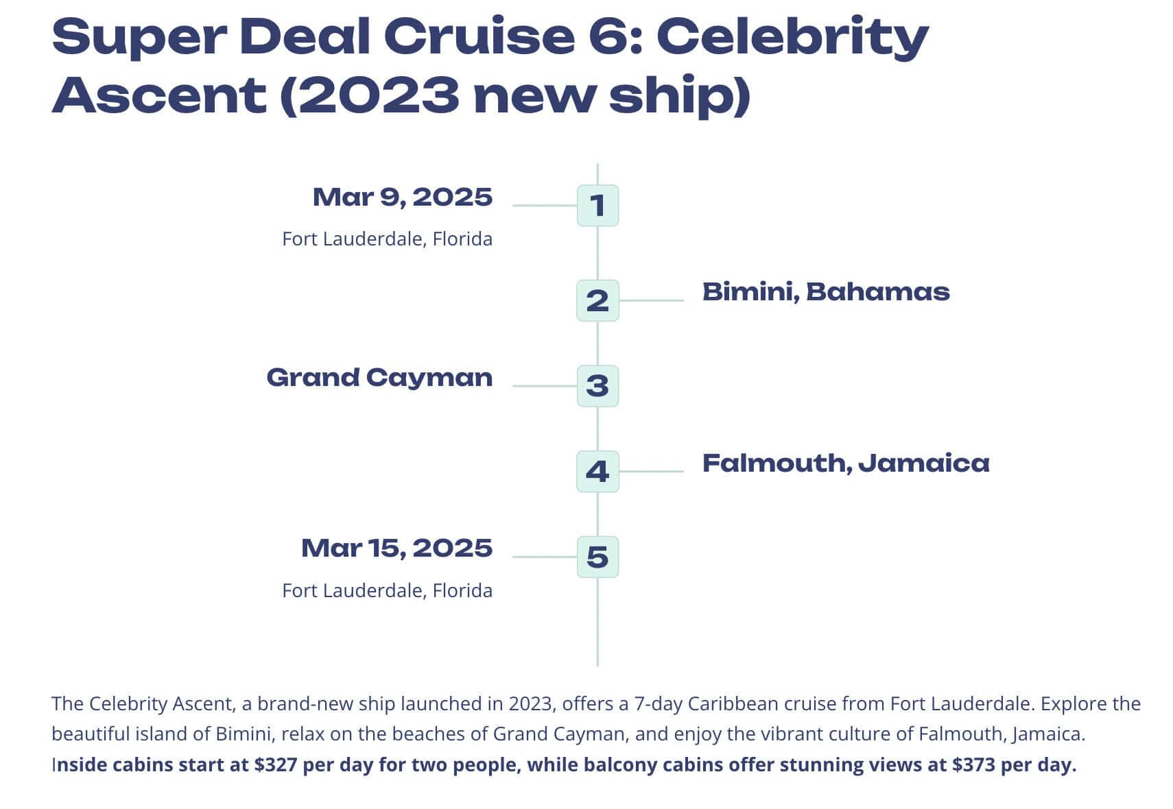 Celebrity Ascent cruise deal