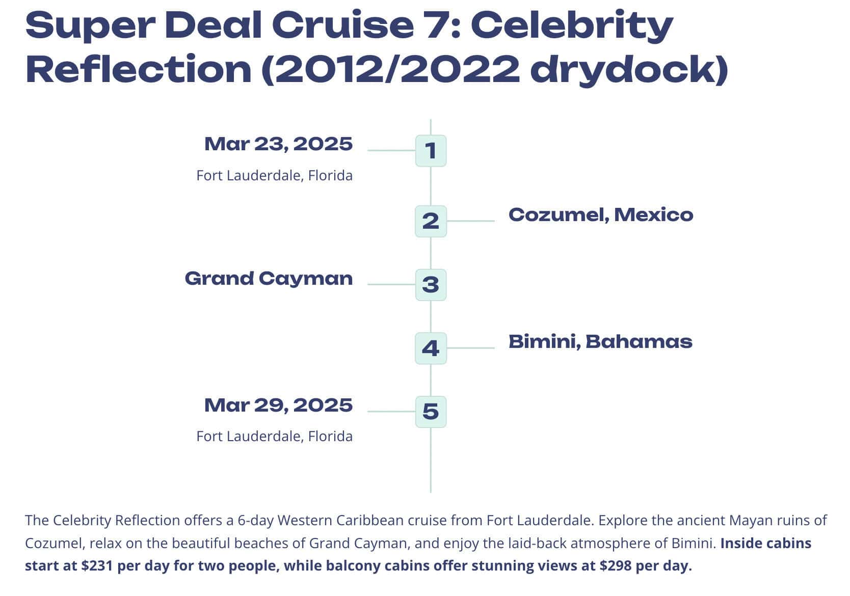 Celebrity Reflection cruise deal