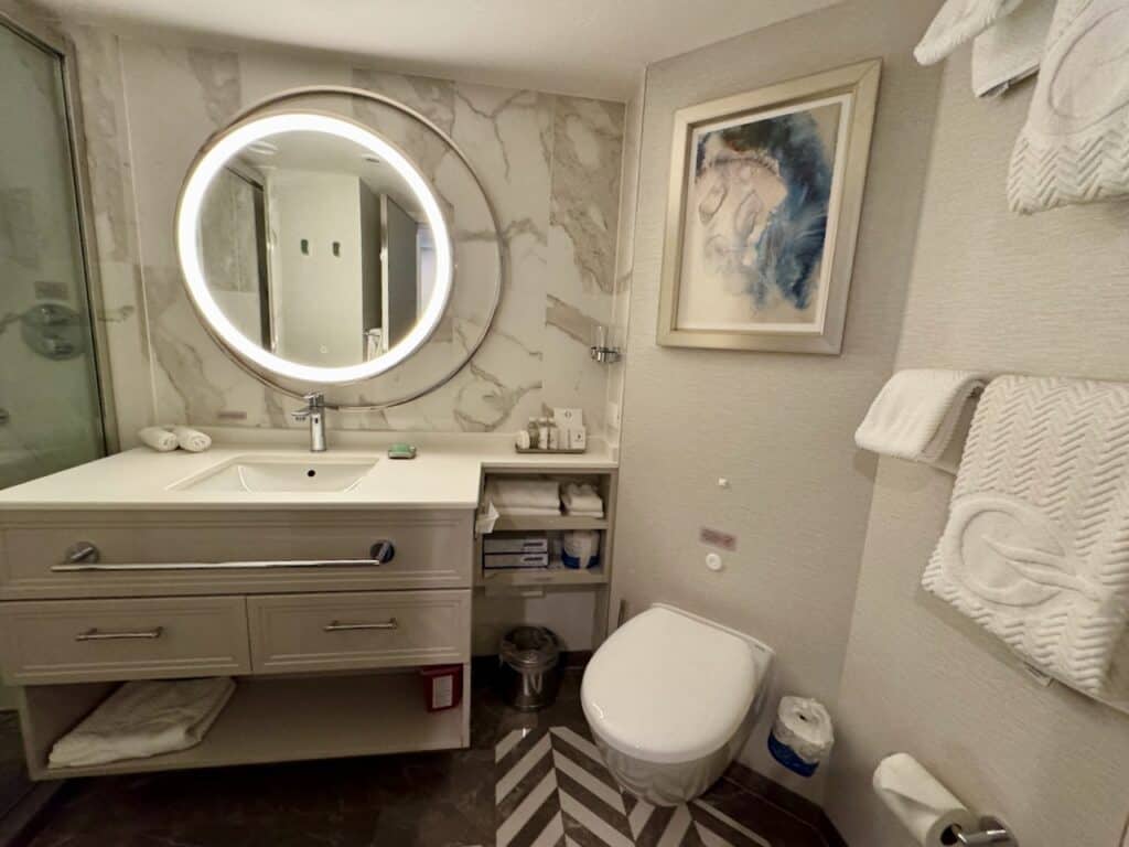 Bathroom on Oceania Vista