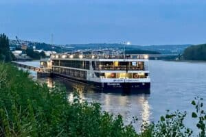 Avalon Expressions river cruise ship on a European river