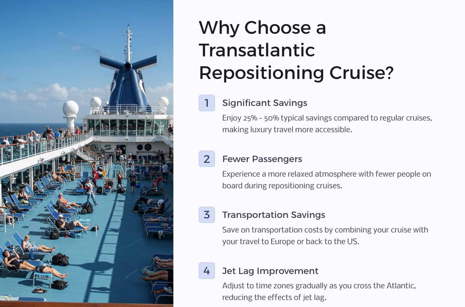 Four reasons to choose a transatlantic repositioning cruise