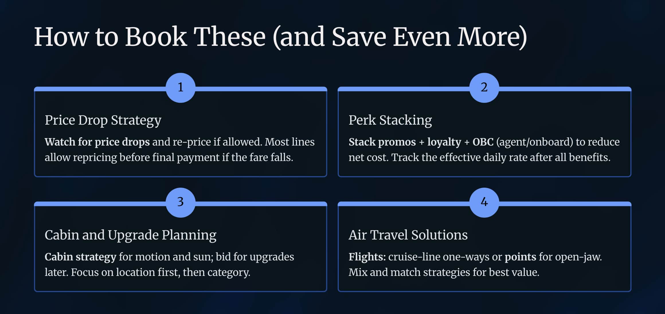 How to save even more on a transatlantic repositioning cruise - 4 ways