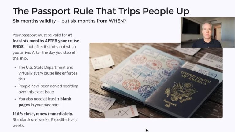 Checking six months passport validity based on river cruise end date